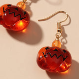 Halloween Pumpkin Earrings Resin Jewelry Party Gift Accessories
