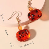 Halloween Pumpkin Earrings Resin Jewelry Party Gift Accessories