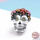 Enamel Skull Beads for Bracelet or Necklace Charm