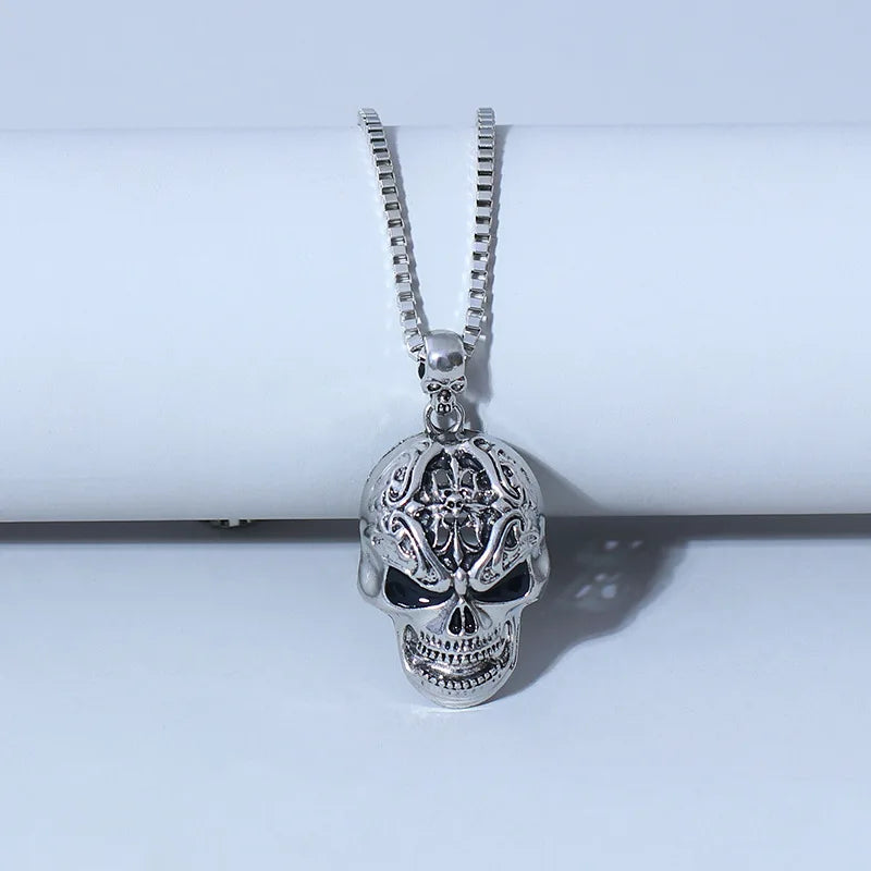 Skull Head Pendant Hip Hop Punk Necklace
