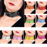 Halloween Harness Belt Punk Collar Goth PU Leather Heart Accessories