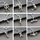 Halloween Fitness Skeleton Key Chain for Men and Women