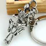 Halloween Fitness Skeleton Key Chain for Men and Women