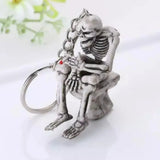 Halloween Fitness Skeleton Key Chain for Men and Women