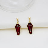 Skeleton Ghost Cross Earrings Evil Fun Creative Dark Earrings