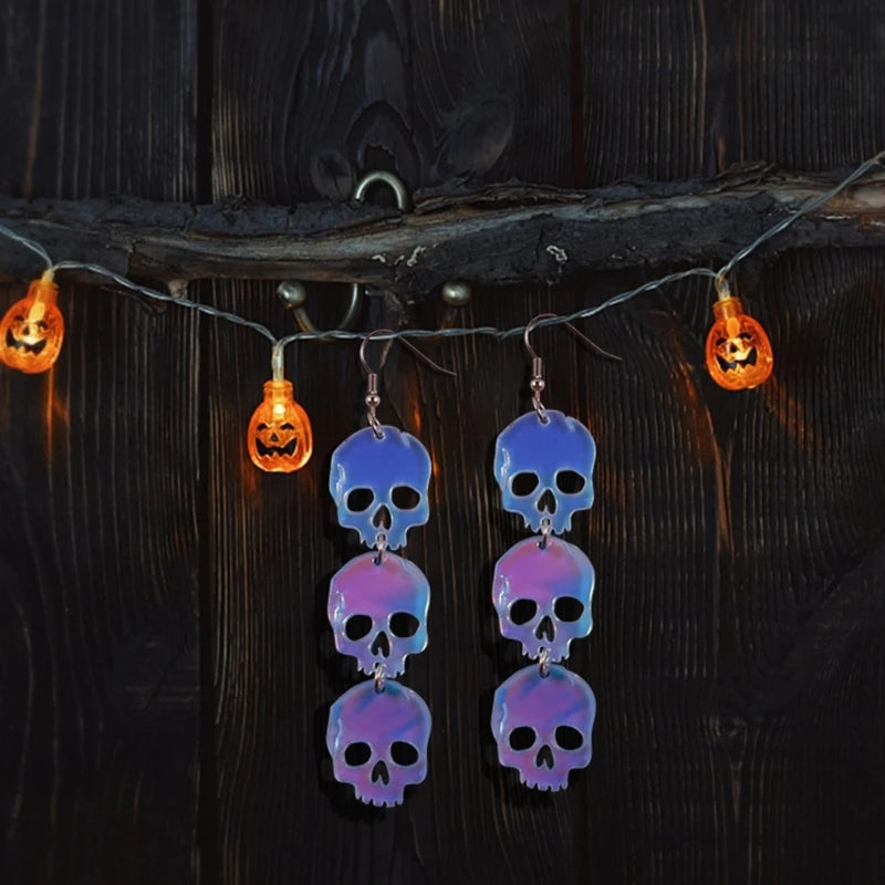 Geometric Skull Love Earring Resin Mold for DIY Crafts