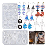 Halloween Geometric Skull Pumpkin Earrings Pendant Keychain Mold