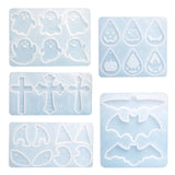 Halloween Ghost BAT Cross Epoxy Resin Mold DIY Ornaments Silicone Mold