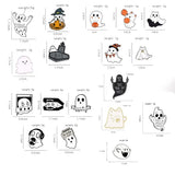 Halloween Ghost Enamel Pins Pumpkin Lapel Pins Cartoon Witch Breast Brooches