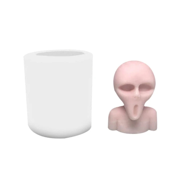 Halloween Ghost Head 3D Candle Soap Mold DIY Candle Epoxy Mold