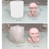 Halloween Ghost Head Grim Face Candle Silicone Mold