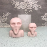 Halloween Ghost Head Grim Face Candle Silicone Mold
