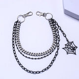 Halloween Punk Metal Pants Chain Spider Web Pendant Jeans Chain