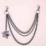 Halloween Punk Metal Pants Chain Spider Web Pendant Jeans Chain