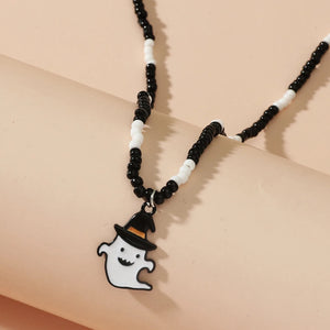 Gothic Alloy Ghostface Pendant Necklace Halloween Party