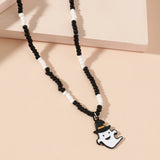Gothic Alloy Ghostface Pendant Necklace Halloween Party