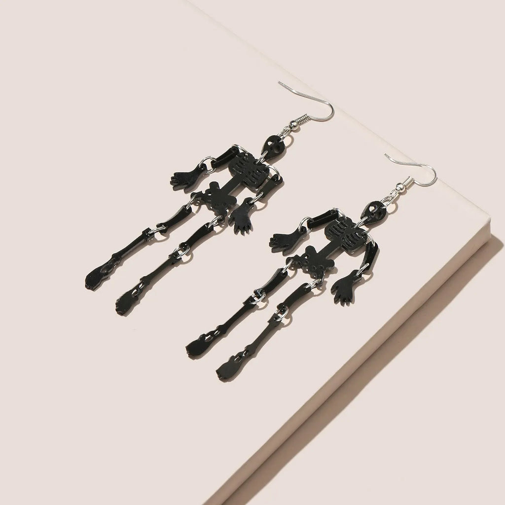 Vintage Skeleton Skull Dangle Earrings for Women Jewelry