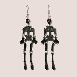 Vintage Skeleton Skull Dangle Earrings for Women Jewelry