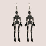 Vintage Skeleton Skull Dangle Earrings for Women Jewelry