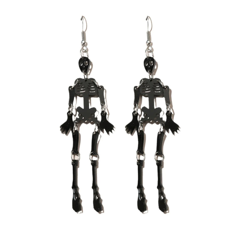 Vintage Skeleton Skull Dangle Earrings for Women Jewelry