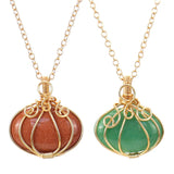 Halloween Jack-o-Lantern Pendant Necklace for Couple