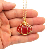 Halloween Jack-o-Lantern Pendant Necklace for Couple