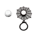 Gothic Spider Web Magnetic Brooch Crystal Airplane Crown Brooches