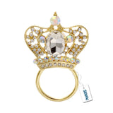 Gothic Spider Web Magnetic Brooch Crystal Airplane Crown Brooches