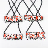 Halloween Bloodstains Killer Pendant Necklace Gothic FREAK Charm