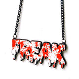 Halloween Bloodstains Killer Pendant Necklace Gothic FREAK Charm