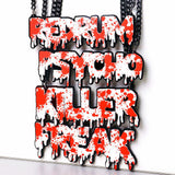 Halloween Bloodstains Killer Pendant Necklace Gothic FREAK Charm