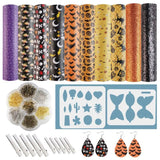 Halloween Earring Making Kit 10 Styles Faux Leather Sheets Hairpin Bow Templates