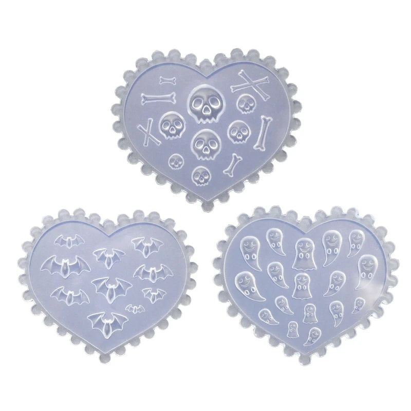 Mini Ghost Bat Skull Silicone Mould for DIY Resin Craft