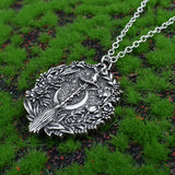 Halloween Moon Wizard Hat Witch Broom Pendant Necklace Gothic Charm Jewelry