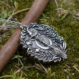 Halloween Moon Wizard Hat Witch Broom Pendant Necklace Gothic Charm Jewelry
