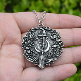 Halloween Moon Wizard Hat Witch Broom Pendant Necklace Gothic Charm Jewelry