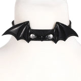 Halloween Bat Wings Gothic Choker Leather Collar Cosplay Accessories
