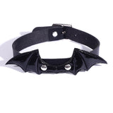Halloween Bat Wings Gothic Choker Leather Collar Cosplay Accessories