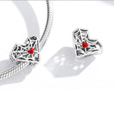Halloween Magic Witch S925 Silver Pendant Bracelet Necklace DIY Charm Jewelry