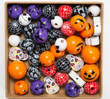 Halloween Skull Grimace Wood Beads Wooden Crafts Toys