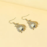 Halloween Bat Earrings Light up Night Glow Hollow out Earrings