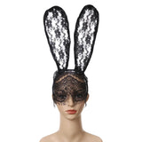 Lace Rabbit Bunny Ears Veil Eye Mask Headwear Hair Accessories