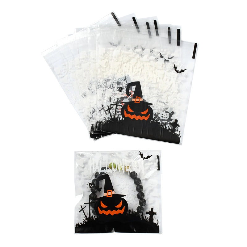 Halloween Cellophane Bags Mixed Pattern DIY Candy Snack Packing Storage Pouch