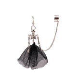 Halloween Punk Gothic Skull Bride Dress Earrings Set