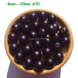 Halloween Purple Bubblegum Necklaces 6-30mm A70 Deep Purple Acrylic Pearls