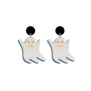 Resin Ghost Drop Earrings Transparent Cat Piercing Jewelry