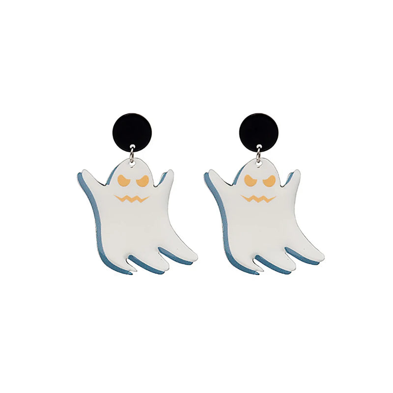 Resin Ghost Drop Earrings Transparent Cat Piercing Jewelry