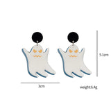 Resin Ghost Drop Earrings Transparent Cat Piercing Jewelry