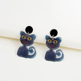 Resin Ghost Drop Earrings Transparent Cat Piercing Jewelry
