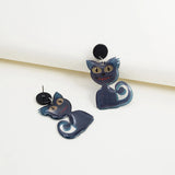 Resin Ghost Drop Earrings Transparent Cat Piercing Jewelry